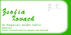 zsofia kovach business card
