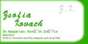 zsofia kovach business card